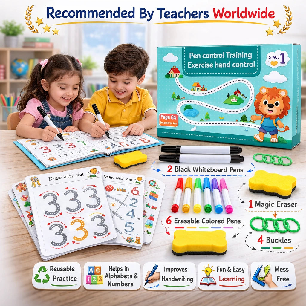 Pen and Hand Control Practice Book Kit ( New 2026 Edition) - 50% Off (Save ₹800)