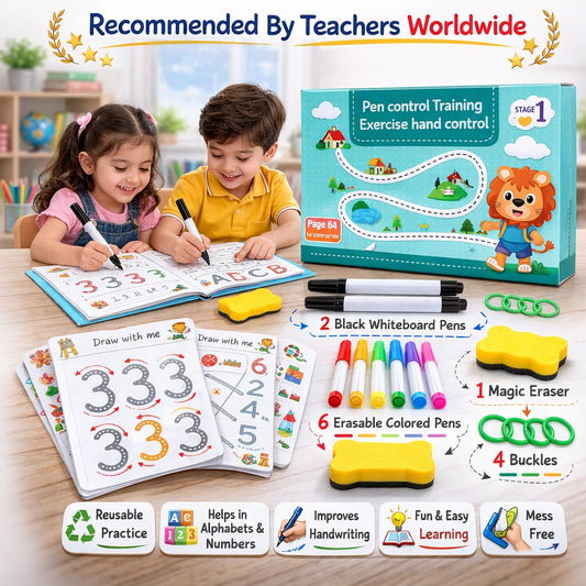 Pen and Hand Control Practice Book Kit ( New 2026 Edition) - 50% Off (Save ₹800)