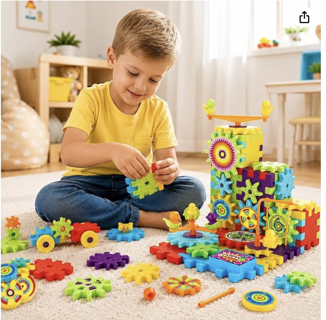 JunoMart Motion Blocks I Motorised Rotating Gear Building Set for Kids I 50% Off